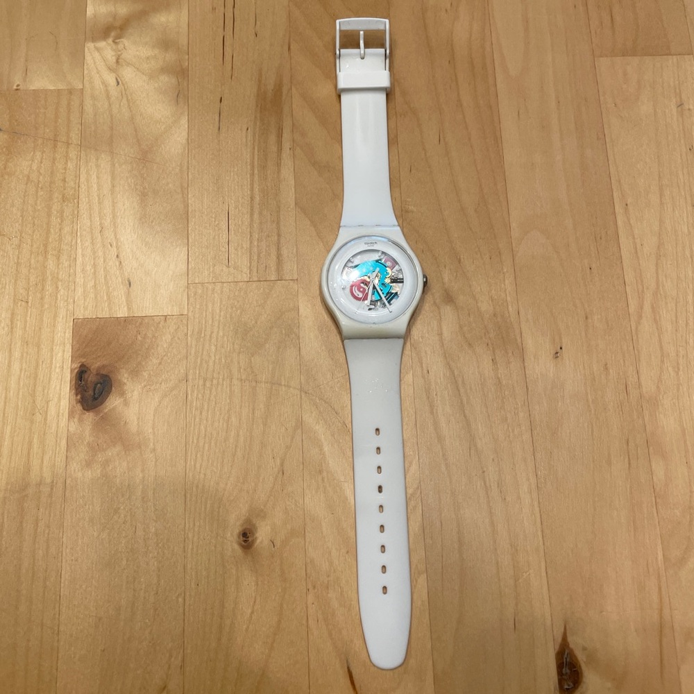 White Swatch Watch